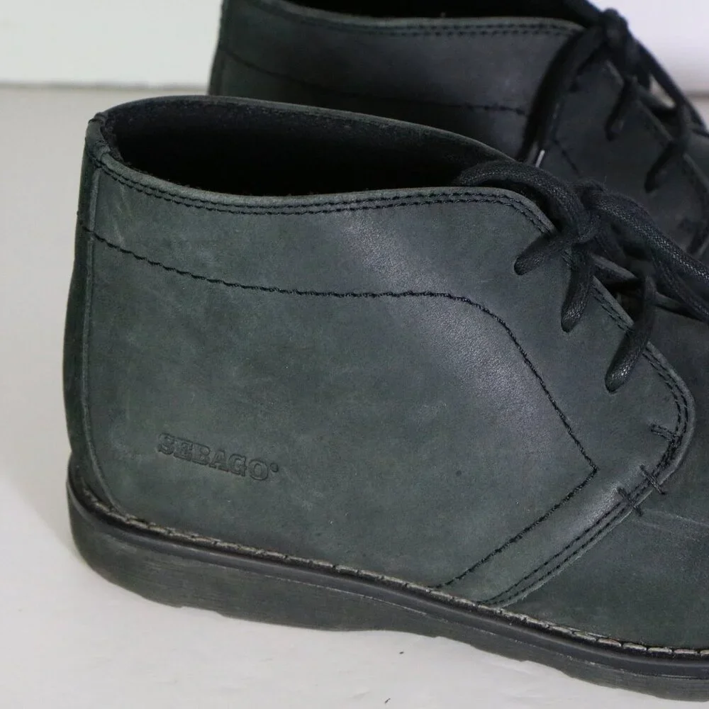 Sebago Reese Chukka Boots Mens 9 Black Leather Lace Up Low Top Comfort